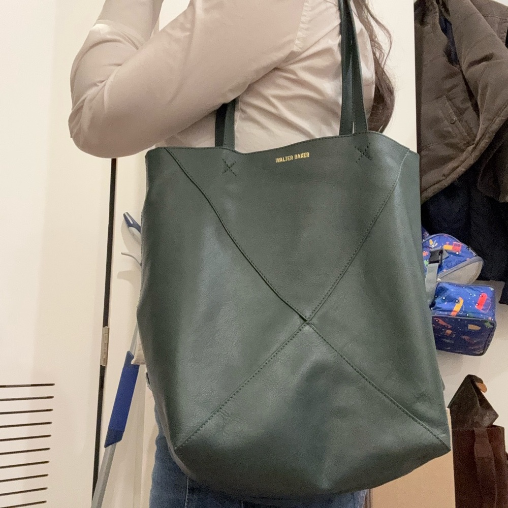 Walter Baker Green Leather Tote Bag